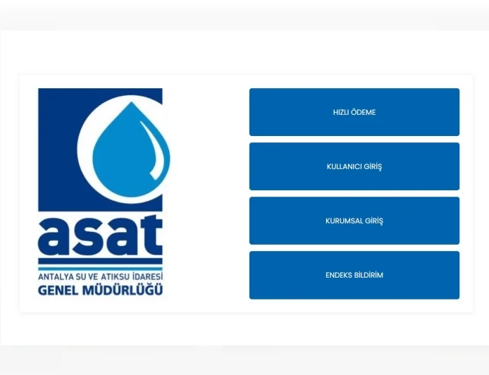 ASAT, Tüm Su İşlemlerini Dijital Ortama Taşıdı: Artık Şubeye Gitmeden Online Hizmet Dönemi Başladı