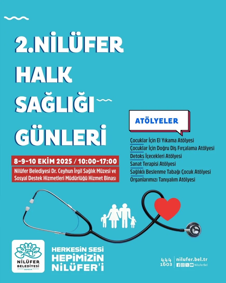 Nilüfer’de ücretsiz sağlık taramaları ve atölyelerle “Halk Sağlığı Günleri” başlıyor