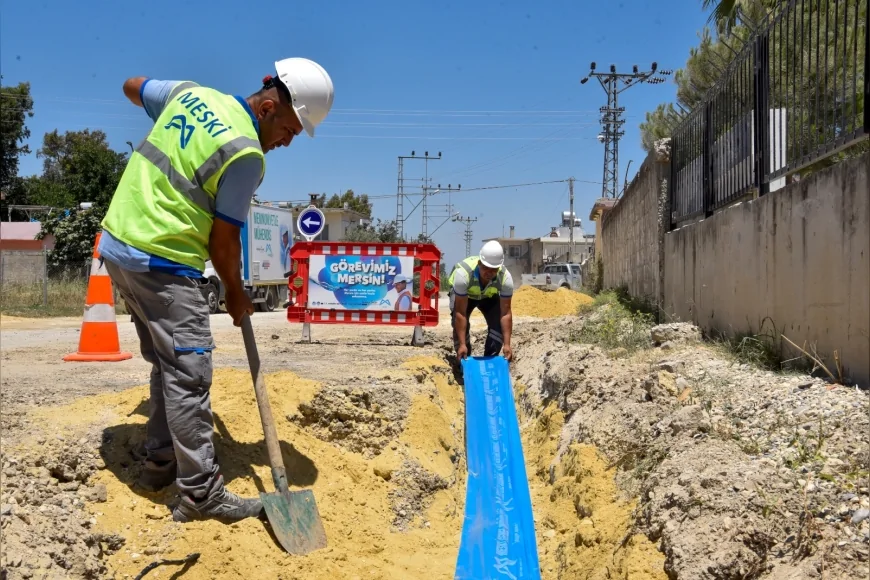 Mersin’de MESKİ’den Baltalı Mahallesi’ne 3,5 kilometrelik yeni içme suyu hattı yatırımı
