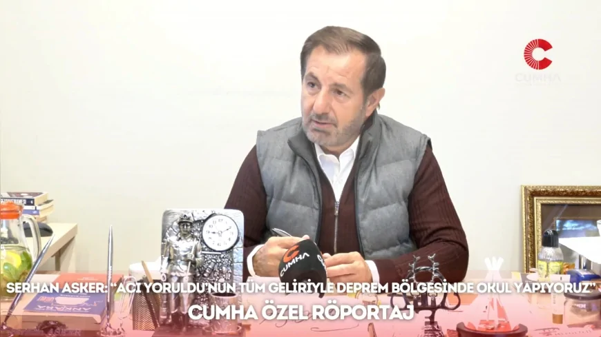 Gazeteci ve televizyoncu Serhan Asker: “Acı Yoruldu’nun tüm telifini Hatay’da ilkokul ve anaokulu yapımı için bağışlıyorum”
