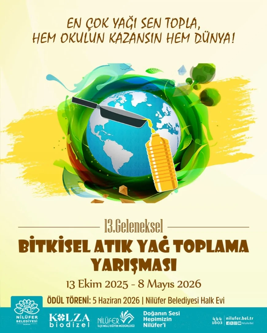Nilüfer’de öğrenciler çevre için yarışacak: Bitkisel atık yağ toplama seferberliği başlıyor