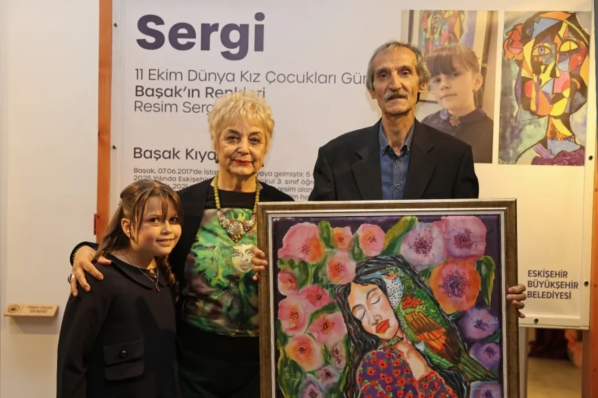 8 Yaşındaki Başak Kıyan’ın “Başak’ın Renkleri” Sergisi Dünya Kız Çocukları Günü’nde Açıldı