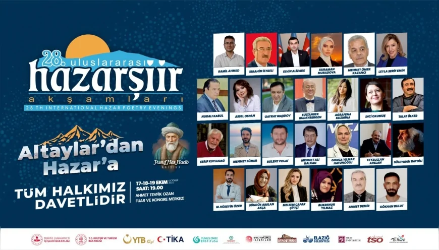 Türk Dünyası Şairleri 28. Hazar Şiir Akşamları’nda Elazığ’da Buluşacak