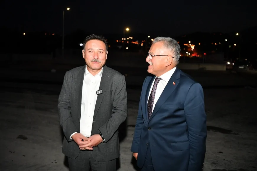 Başkan Büyükkılıç’tan Vali Çiçek’e Akşam Sürprizi: 85 Günde Tamamlanan Kavşakta Ortak İnceleme