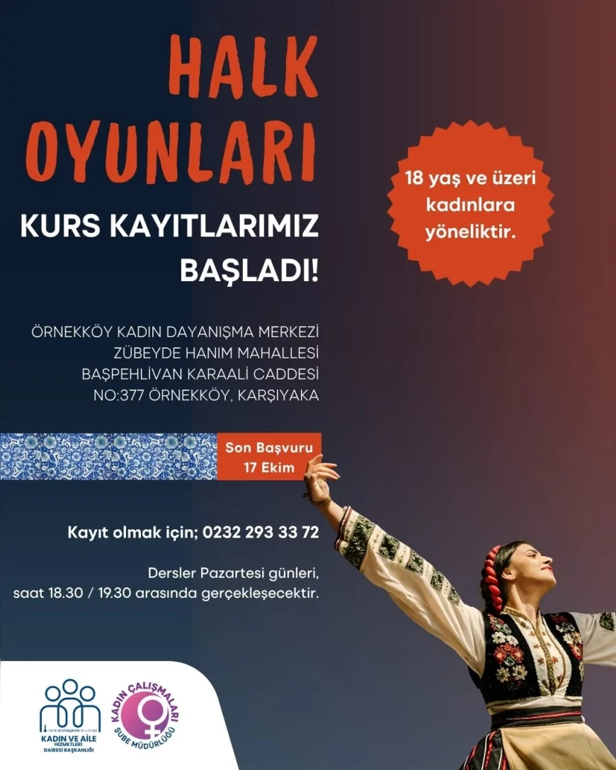İzmir Büyükşehir Belediyesi’nden kadınlara özel halk oyunları kursu
