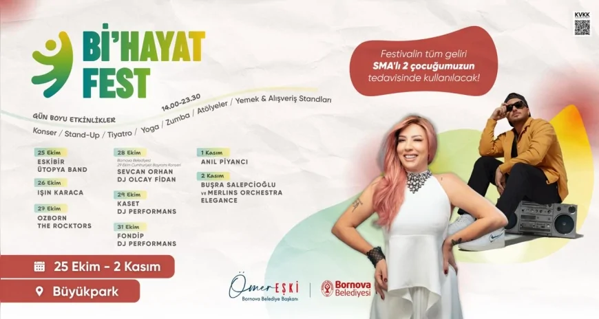 Bi’Hayat Fest Bornova’da Başlıyor: Festival Geliri SMA Hastası Çocukların Tedavisinde Kullanılacak