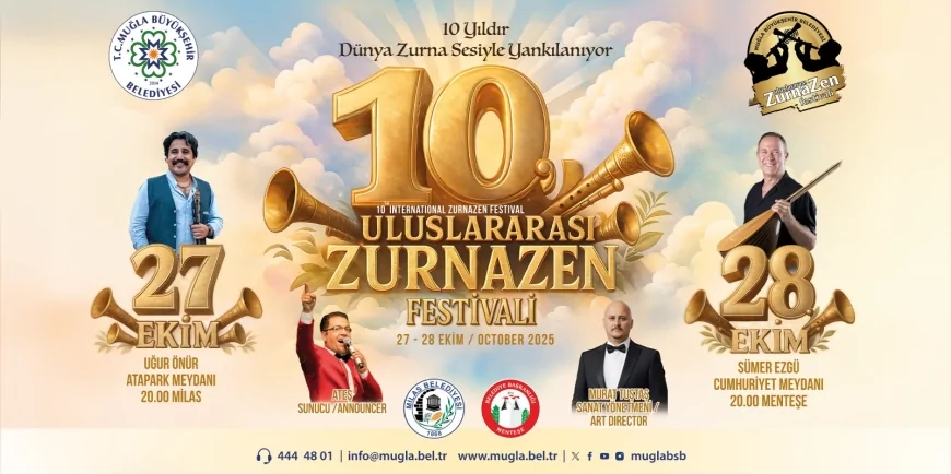 Zurna’nın Ustaları Muğla’da Buluşuyor: 10. Uluslararası Zurnazen Festivali Milas ve Menteşe’de Başlıyor