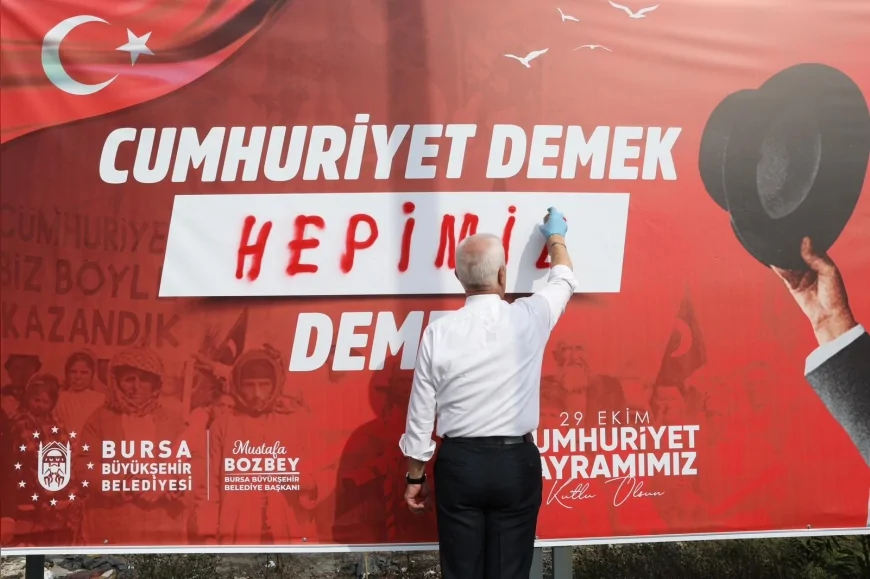 Bursa Büyükşehir Belediyesi’nden Cumhuriyet’in 102. Yılına Özel Kampanya: “Cumhuriyet Demek, Hepimiz Demek”