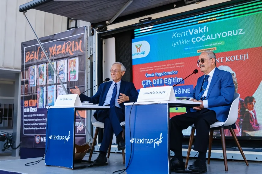 Prof. Dr. Suat Çağlayan ve Prof. Dr. Yılmaz Büyükerşen’den İZKİTAP’ta Gençlere “Okuyun, Yazın, Hayal Kurun” Mesajı