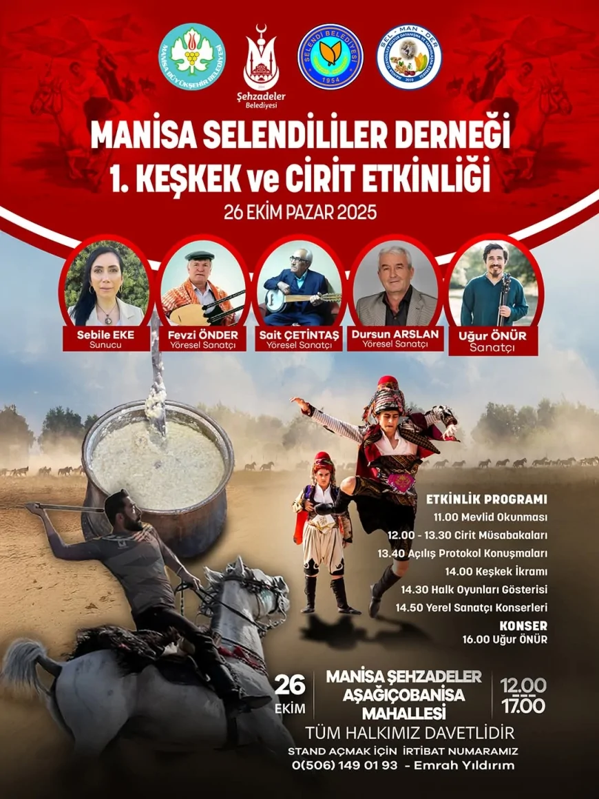 Manisa Selendililer Derneği’nden Görkemli Keşkek ve Cirit Etkinliği: Geleneksel Kültür Şehzadeler’de Yaşatılacak