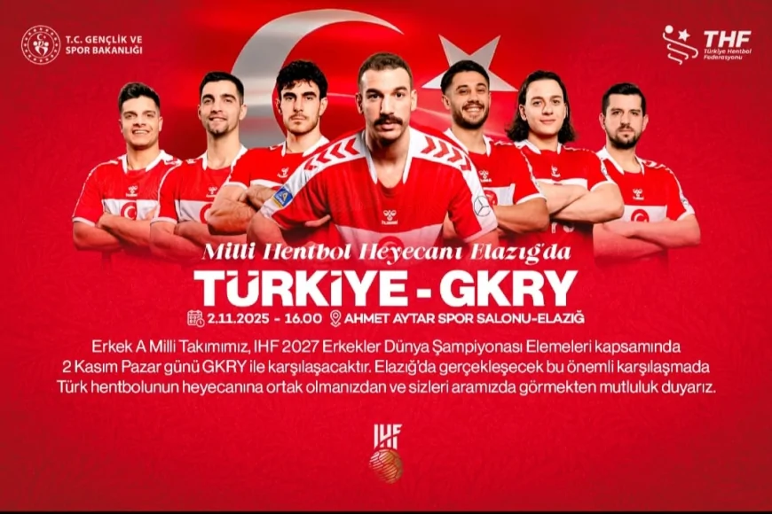 Erkek A Milli Hentbol Takımı, IHF 2027 Dünya Şampiyonası Elemelerinde GKRY ile Elazığ’da Karşılaşacak