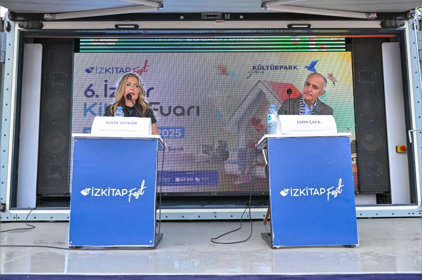 Emin Çapa ve Sema Soykan İZKİTAP – 6. İzmir Kitap Fuarı’nda “Edebiyatın Merceğinde Türkiye ve Dünya” Söyleşisinde Okurlarla Buluştu