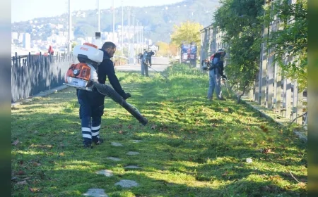 Giresun Belediyesi Sahil Şeridi ve Parklarda Bahar Temizliği Çalışmalarını Sürdürüyor