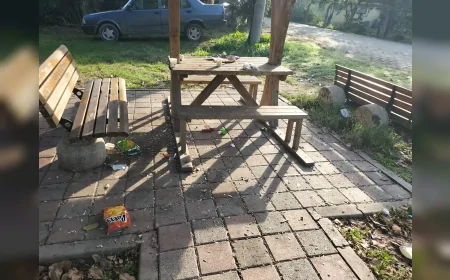 Vandallar İsmetpaşa Mahallesi’nde Park Bankını Tahrip Etti, Mahalle Sakinlerinden Tepki Geldi