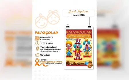 Yalova Belediyesi’nden Çocuklara Sanat, Eğlence ve Sihir Dolu Kasım Etkinlikleri