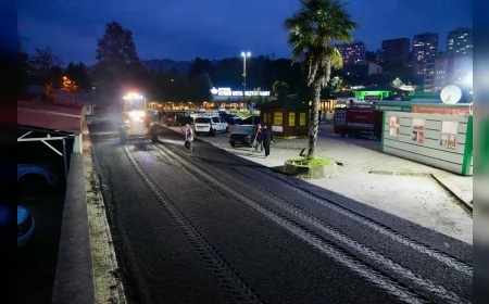 Giresun Belediyesi Fen İşleri Müdürlüğü Kent Genelinde Yol Çalışmalarını Sürdürüyor