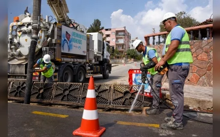 MESKİ KENT GENELİNDE YAĞMUR SUYU HATLARI VE IZGARALARDA TEMİZLİK ÇALIŞMALARINI ARALIKSIZ SÜRDÜRÜYOR