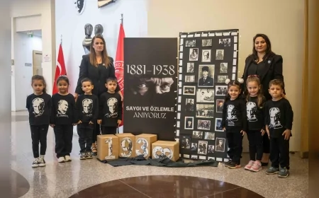 Bornova’da Minik Yüreklerden Atatürk’e Anlamlı Anma: “Bilimin, Aklın ve Vicdanın Rehberidir”