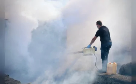 Giresun Belediyesi Sahil Bölgesindeki Menfezlerde ve Dere Yataklarında İlaçlama Çalışması Başlattı