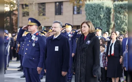 Eskişehir’de Atatürk’ün Ebediyete İntikalinin 87. Yılı Saygı ve Minnetle Anıldı