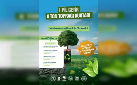 Manisa Büyükşehir Belediyesi ile TAP’tan “Atık Pil Toplama Kampanyası”: 1 Kilogram Pil Getirene Zeytin Fidanı