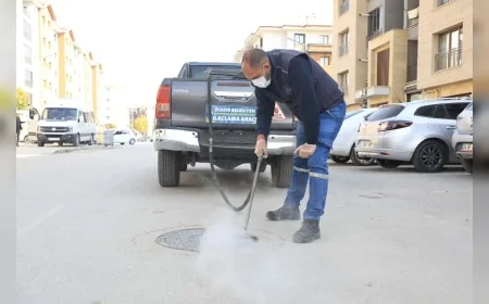 Elazığ Belediyesi, Kış Döneminde de Kent Genelinde Haşereyle Mücadele Çalışmalarına Devam Ediyor