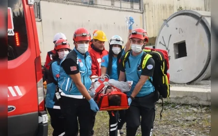 Giresun’da 6.1 Büyüklüğünde Deprem Senaryosu ile Gerçeğini Aratmayan Tatbikat Gerçekleştirildi