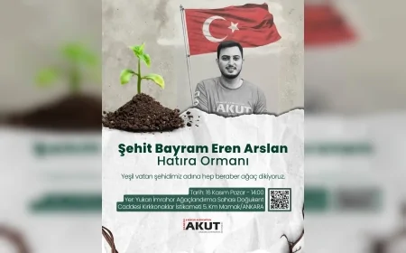 Mamak’ta Oluşturulan Hatıra Ormanı AKUT Şehidi Bayram Eren Arslan’ın Adını Kalıcı Şekilde Yaşatacak
