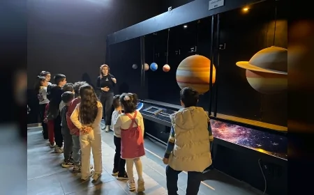 Çiğli’de Ara Tatil Etkinliğinde 650 Çocuk Hayalindeki Uzayı Çizerek Astronomi, Havacılık ve Uzay Kampüsü’nde Buluştu