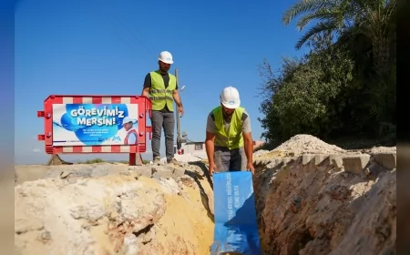 Meski, Akdeniz İlçesi Camili Mahallesi’nde İçme Suyu Terfi Hattını Yenileyerek Kesintisiz Su Hizmetini Başlattı