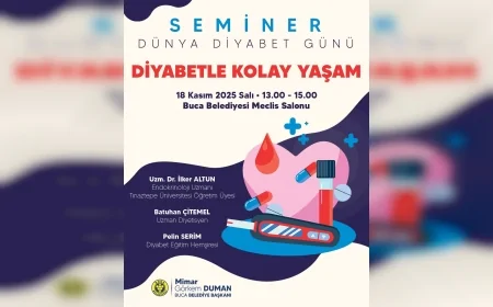 Buca Belediyesi 18 Kasım’da Diyabetle Kolay Yaşam Semineri Düzenleyerek Halkı Bilinçlendirmeye Hazırlanıyor
