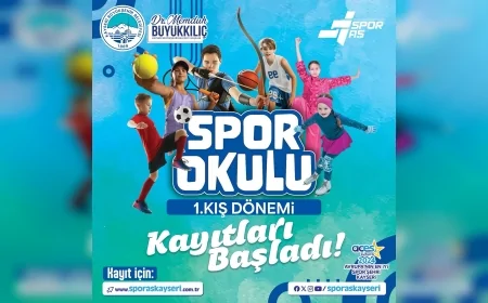 Kayseri Büyükşehir Belediyesi 1 Kış Dönemi Spor Okullarında 16 Tesiste 16 Branş İçin Kayıtları Resmen Başlattı