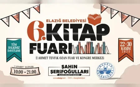 Elazığ’da 6. Kitap Fuarı 22 Kasım’da Ahmet Tevfik Ozan Fuar ve Kongre Merkezi’nde Ziyaretçilerini Ağırlamaya Başlıyor