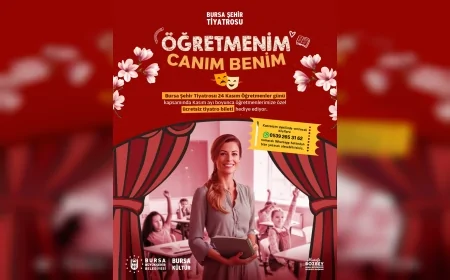 Bursa Büyükşehir Belediyesi Şehir Tiyatrosu 24 Kasım Öğretmenler Günü Haftasında Tüm Oyunlarını Öğretmenlere Ücretsiz Sunacağını Duyurdu