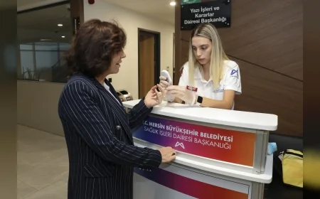 Mersin Büyükşehir Belediyesi Ana Hizmet Binası’nda Dünya Diyabet Günü kapsamında personelin ücretsiz şeker ölçümü yapıldı