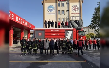 Kayseri Büyükşehir İtfaiyesi 51 Stajyer Lise Öğrencisine Uygulamalı Eğitim Sunarak Mesleki Hazırlığı Destekliyor