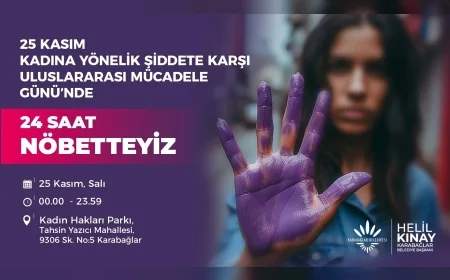 Karabağlar Belediye Başkanı Helil Kınay: “Kadına yönelik şiddete karşı susmayacağız ve 24 saat nöbet tutacağız”