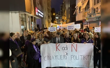 CHP İzmir İl Kadın Kolları 25 Kasım’da Şiddete Karşı Yürüyüş, Açıklama ve Oturma Eylemiyle Kadın Cinayetlerini Protesto Etti