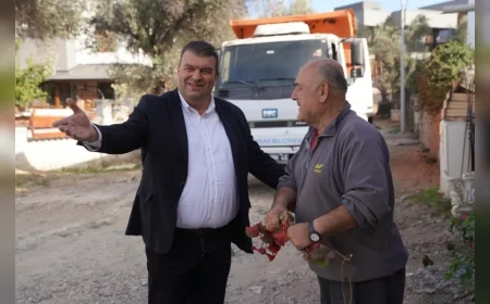 Seferihisar Belediyesi Sığacık Girlen’de 20 Milyon TL’lik Yol Yatırımıyla 50 Bin Metrekarelik Parke Çalışmasını Tamamlıyor