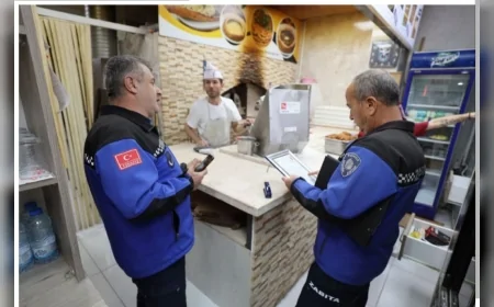 Başiskelede kafe ve restoranlarda hijyen, ruhsat ve gıda güvenliği başlıklarında ayrıntılı denetimler yapıldı