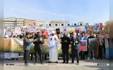 Ankara’da Melike Hatun Camii’nde Yapılan Açıklamada Sudan’daki İnsani Krize ve Devam Eden Katliamlara Uluslararası Dikkat Çağrısı Yapıldı