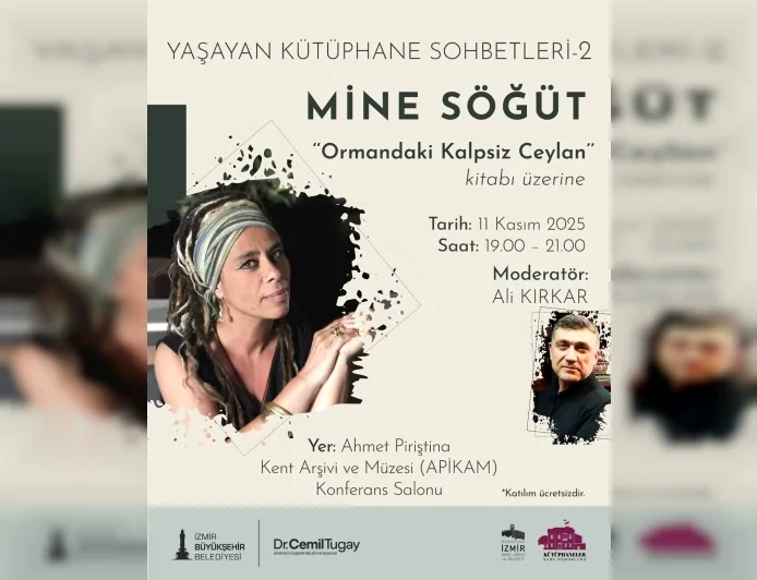 Yazar Mine Söğüt, “Yaşayan Kütüphane Sohbetleri”nin Konuğu Olarak İzmirlilerle Buluşacak