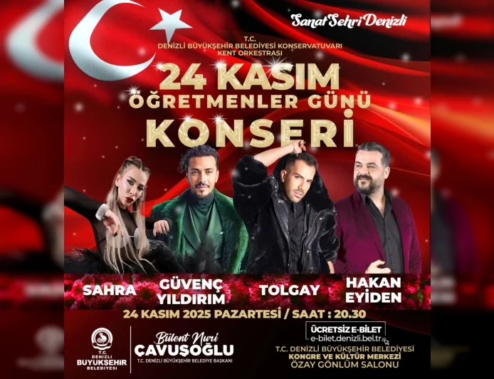 Denizli Büyükşehir Belediyesi Öğretmenler Günü’nde Sevilen Sanatçıların Yer Aldığı Özel Konserle Öğretmenleri Ağırlayacak