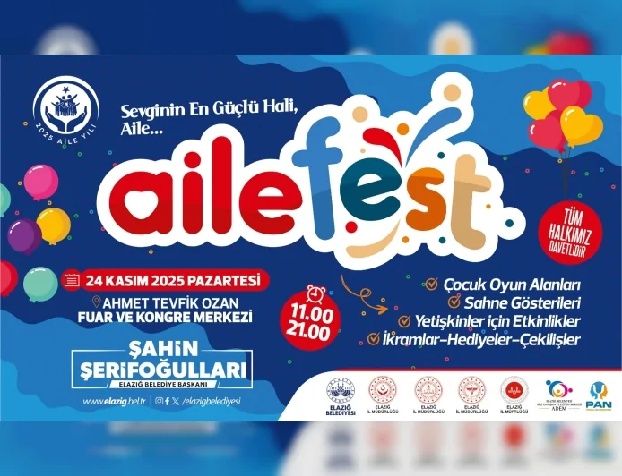Elazığ Belediyesi 2025 Aile Yılı Kapsamındaki AileFest İçin 24 Kasım’da Şehri Bir Araya Getirmeye Hazırlanıyor