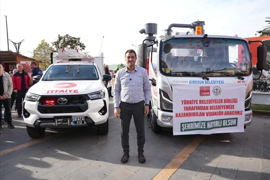 Türkiye Belediyeler Birliği ve Japonya Başkonsolosluğu’ndan Giresun Belediyesi’ne 14 Milyon TL Değerinde Araç Desteği