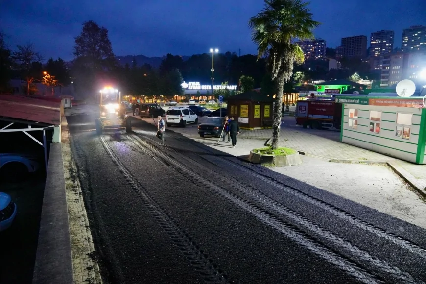 Giresun Belediyesi Fen İşleri Müdürlüğü Kent Genelinde Yol Çalışmalarını Sürdürüyor