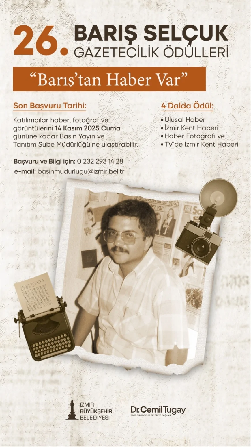 26. Barış Selçuk Gazetecilik Ödülleri’nde Başvurular 14 Kasım’da Sona Eriyor