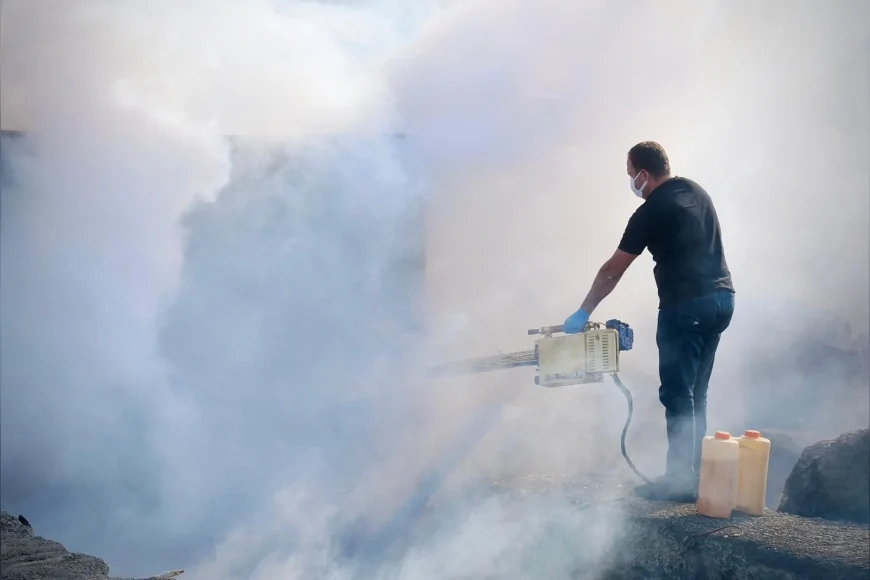 Giresun Belediyesi Sahil Bölgesindeki Menfezlerde ve Dere Yataklarında İlaçlama Çalışması Başlattı