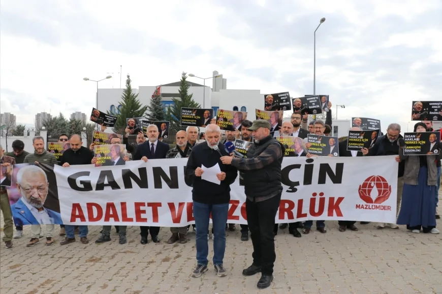 Raşid El-Gannuşi İçin Ankara’da Adalet Çağrısı: STK’lardan Tunus Büyükelçiliği Önünde Basın Açıklaması