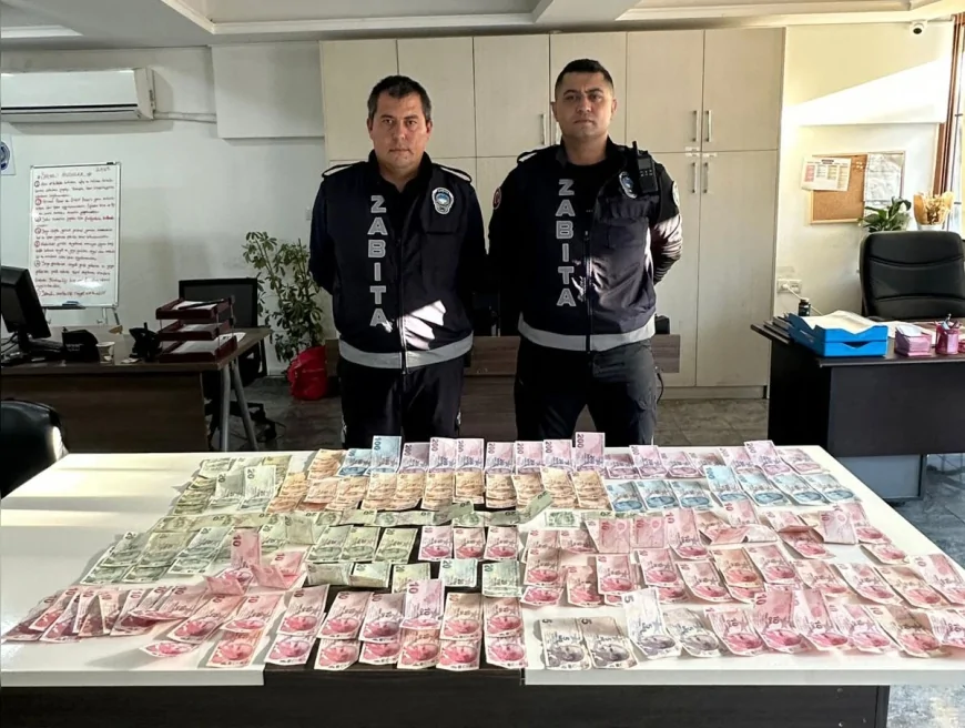 Kuşadası Belediyesi Zabıta Ekipleri Türkmen Mahallesi’nde Dilencilik Yapan Kişiye İşlem Yaparak Üzerindeki Paraya El Koydu